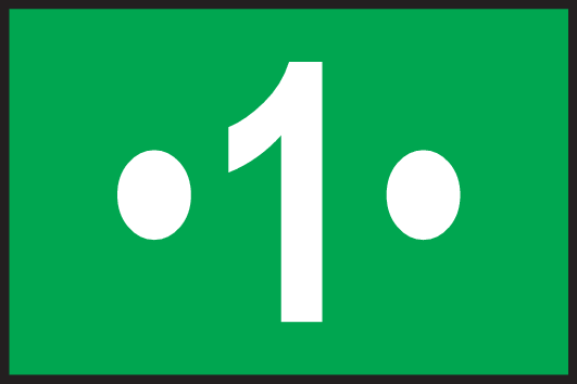 Wegzeichen/Zahlen mit Punkten/0092_white_dot1dot_bggreen.png